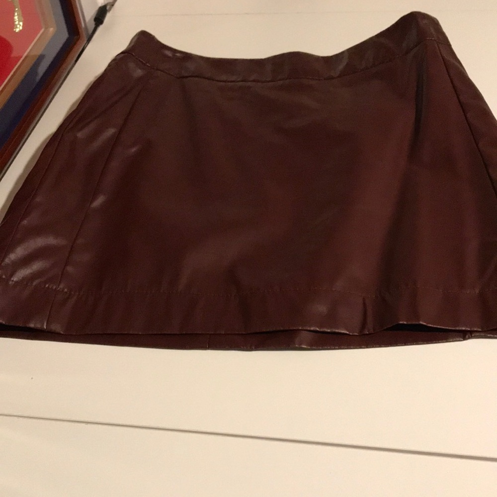 Faux Leather Skirt